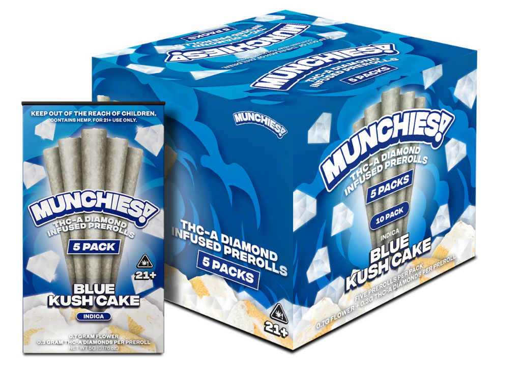Munchies 5 Preroll THCA Blue Kush Cake 10 Pack