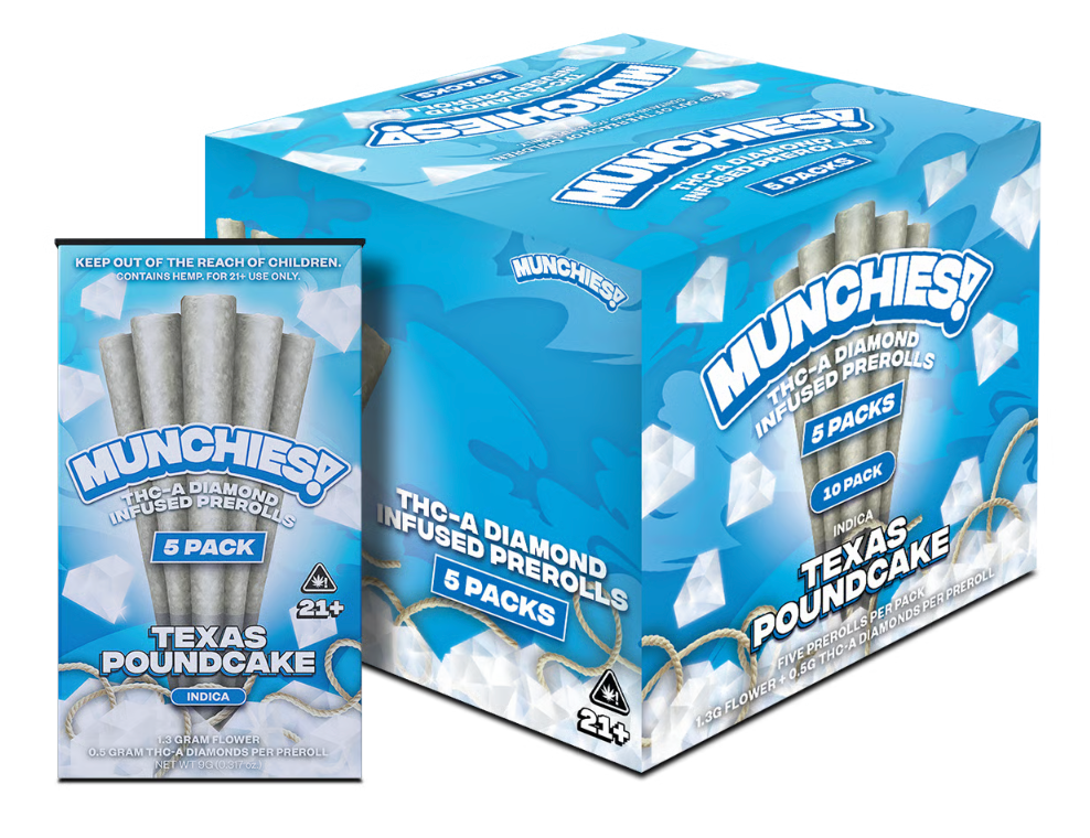 Munchies 5 Preroll THCA Texas Poundcake 10 Pack