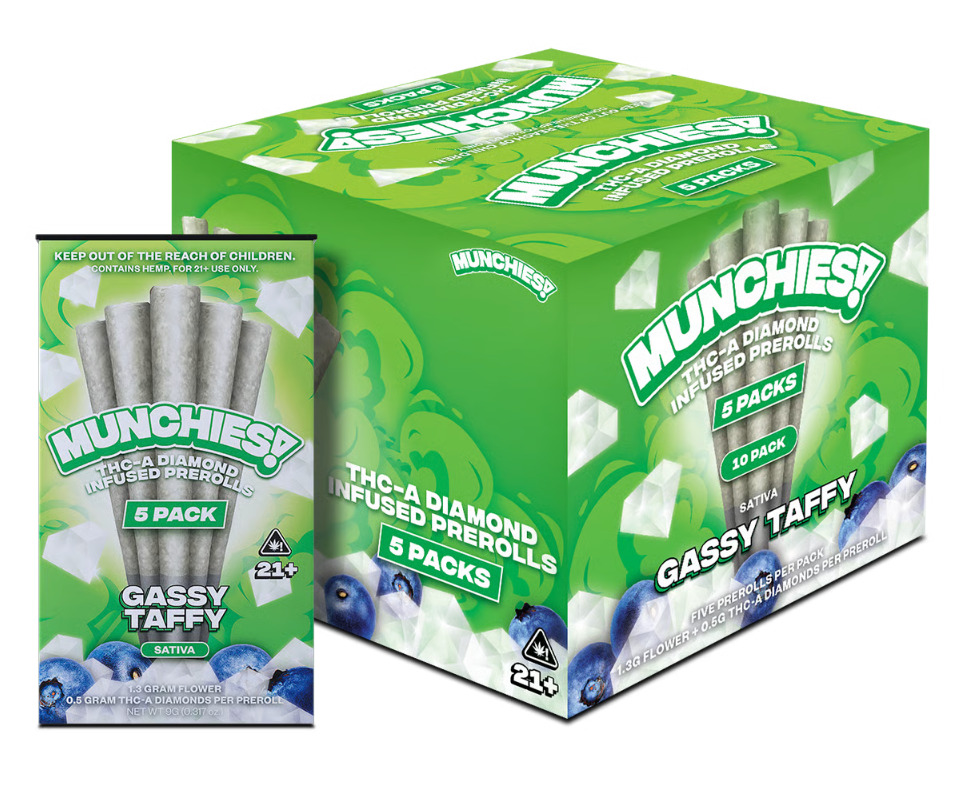 Munchies 5 Preroll THCA Gassy Taffy 10 Pack